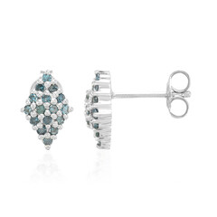 Fancy-Diamant-Silberohrringe