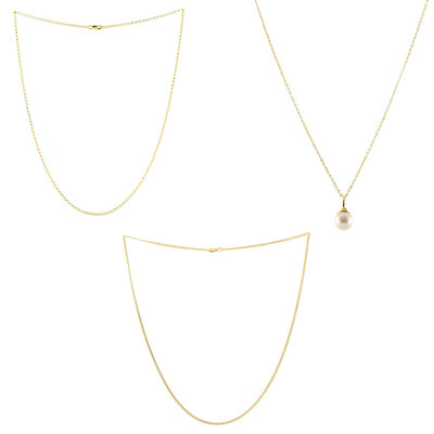 Set aus 3 Silberhalsketten