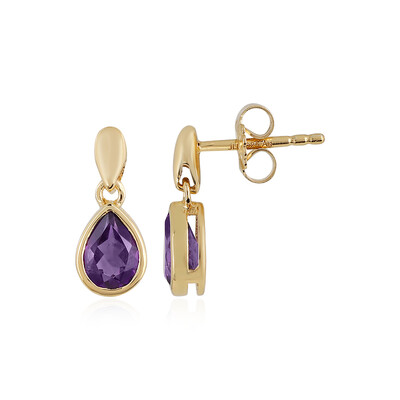 Sambia-Amethyst-Silberohrringe