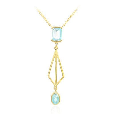 Himmelblauer Topas-Silbercollier