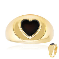 Schwarzer Onyx-Silberring