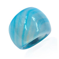 Blauer Achat-Ring
