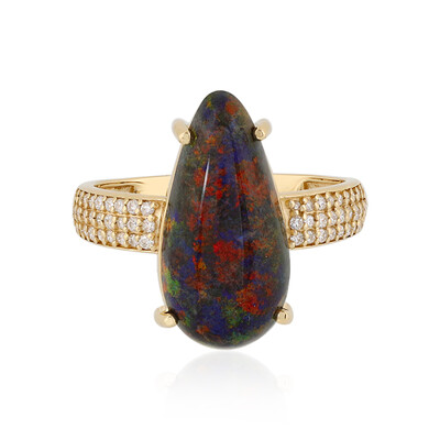 Andamooka-Matrix-Opal-Goldring (AMAYANI)