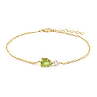 Burmesischer Peridot-Silberarmband