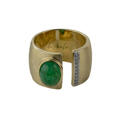 Brasilianischer Smaragd-Goldring (de Melo)