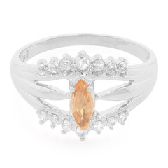 Padparadscha-Saphir-Silberring