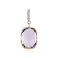 Lavendel-Amethyst-Goldanhänger