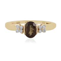 Tansania-Farbwechsel-Granat-Goldring (AMAYANI)
