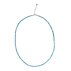 Neonblauer Apatit-Silberhalskette