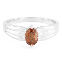 Oranger Mashewa-Zirkon-Herren-Silberring