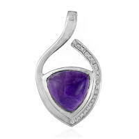 Sambia-Amethyst-Silberanhänger