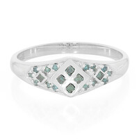 Fancy-Diamant-Silberring