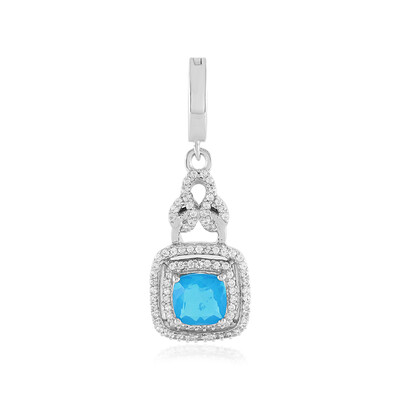 Äthiopischer Blauer Opal-Silberanhänger