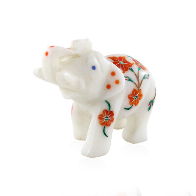 Weißer Marmor-Elefant
