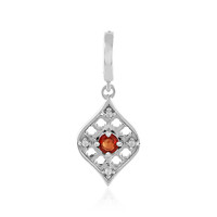 Padparadscha-Saphir-Silberanhänger