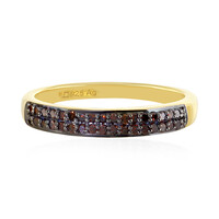Roter I4 Diamant-Silberring