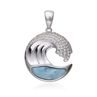 Larimar-Silberanhänger