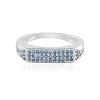 Blauer Saphir-Silberring