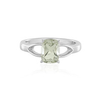 Grüner Amethyst-Silberring