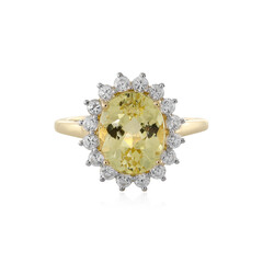 Kanariengelber Kunzit-Goldring