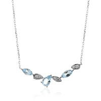 AAA-Brasilianischer Aquamarin-Goldcollier (CIRARI)