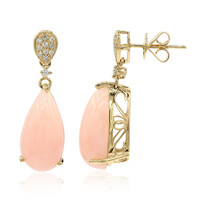 Pinkfarbener Opal-Goldohrringe (CIRARI)