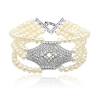 Süßwasserzuchtperlen-Silberarmband