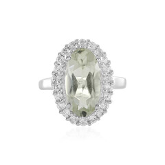 Grüner Amethyst-Silberring