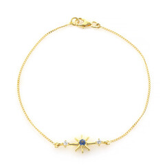 Blauer Saphir-Silberarmband
