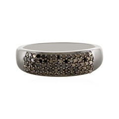 Schwarzer Diamant-Silberring