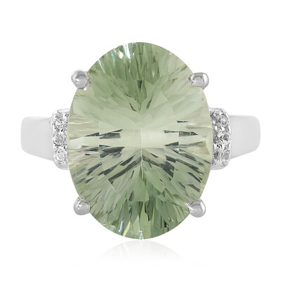 Grüner Amethyst-Silberring