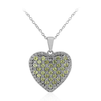 Burmesischer Peridot-Silberhalskette