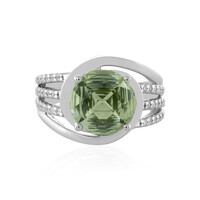 Grüner Amethyst-Silberring