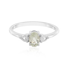 Grüner Amethyst-Silberring