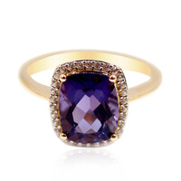 Blaubeer-Quarz-Goldring