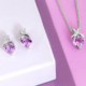 Lavendel-Amethyst-Silberanhänger