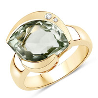 Grüner Amethyst-Goldring (SUHANA)