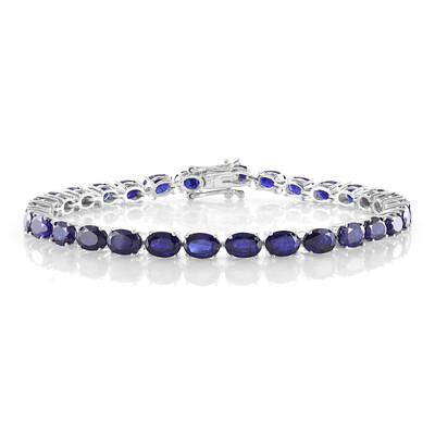 Blauer Madagaskar-Saphir-Silberarmband