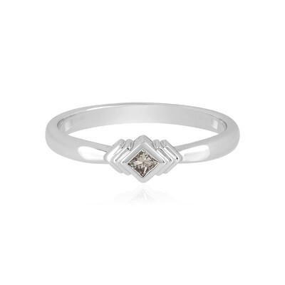 I2 Schokoladen-Diamant-Silberring