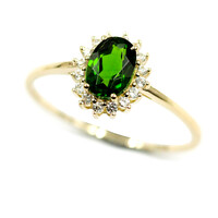 Russischer Diopsid-Goldring