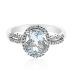 AAA-Brasilianischer Aquamarin-Goldring