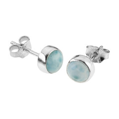 Larimar-Silberohrringe