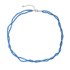 Blauer Apatit-Silberhalskette