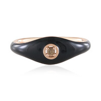 I2 Champagner-Brillant-Silberring