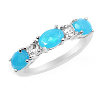 Karibikblauer Opal-Silberring