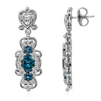 Londonblauer Topas-Silberohrringe (Dallas Prince Designs)