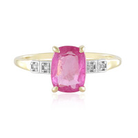 Pinkfarbener Madagaskar-Saphir-Goldring