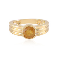 Gelber Madagaskar-Saphir-Silberring