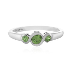 Russischer Demantoid-Silberring