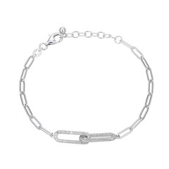 I3 (I) Diamant-Silberarmband